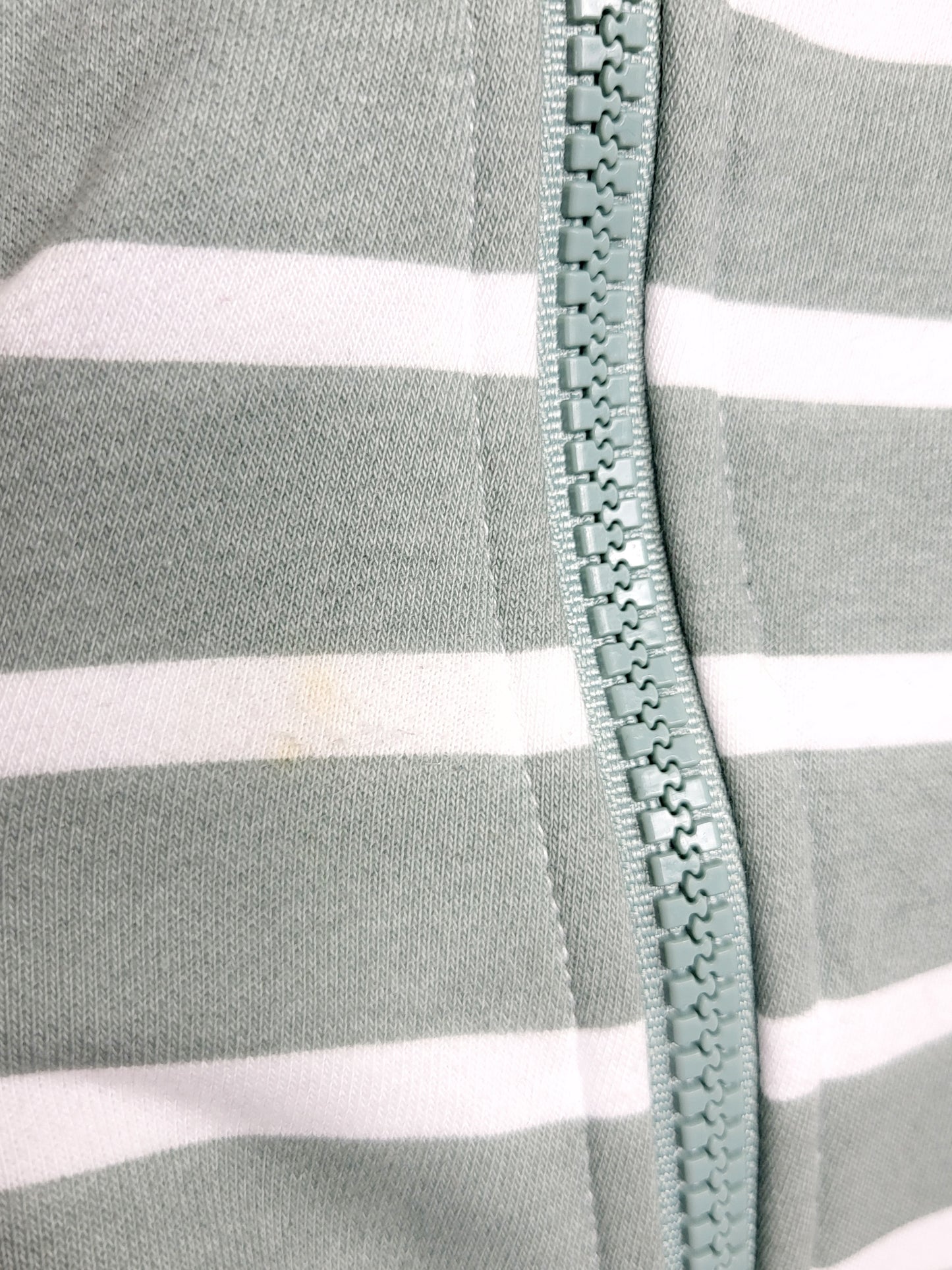 KHW1 - Wanakome Artemis hoodie in green bay striped pattern. Size medium