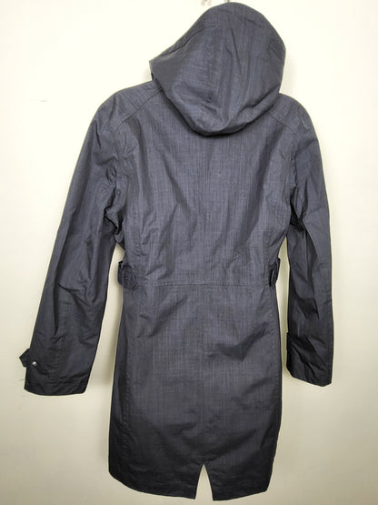 KHW2 - Kirkland blue-grey hooded rain coat. Size small