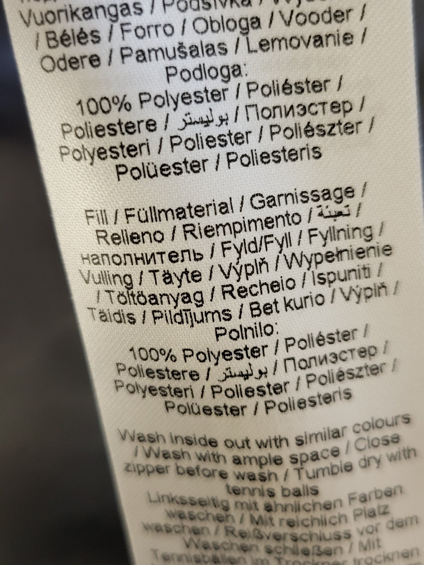 KHW2 - B. Young grey full length hooded puffer vest. Size 36 (Small)