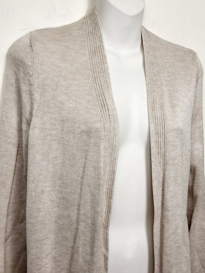 KHW2- Reitmans beige open cardigan. Size medium