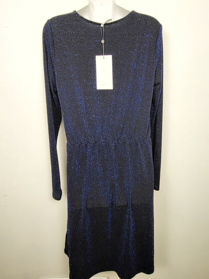 KHW2 - NEW - Kaffe black and blue sparkly Kaerlene dress. Size medium