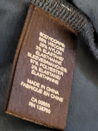 TRCA1 - RW and Co teal boat neck top with textured 3/4 sleeves. Size medium