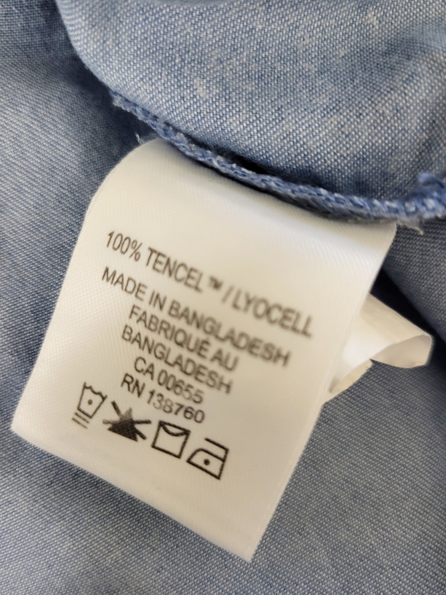 TRCA1 - Reitmans denim look Tencel dress. Size large