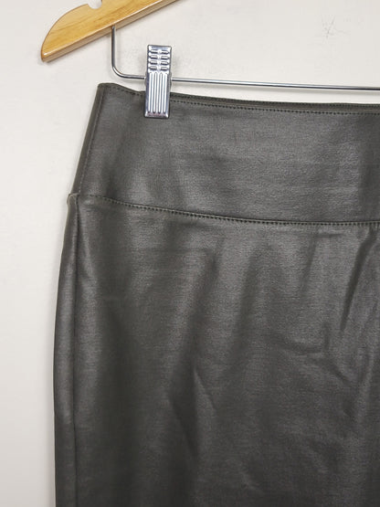 JLMB1 - D. Jeans shimmery high waisted faux leather skirt. Size 8