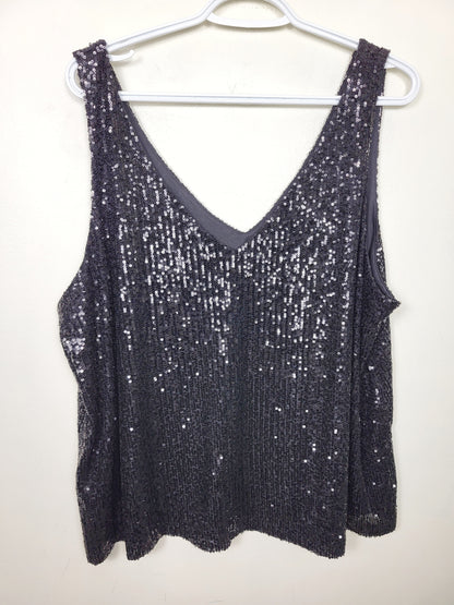 SPMP1 - NEW - Reitmans black "Rock 'N Shine" sequin tank. Size 2XL
