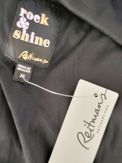 SPMP1 - NEW - Reitmans black "Rock 'N Shine" sequin tank. Size 2XL