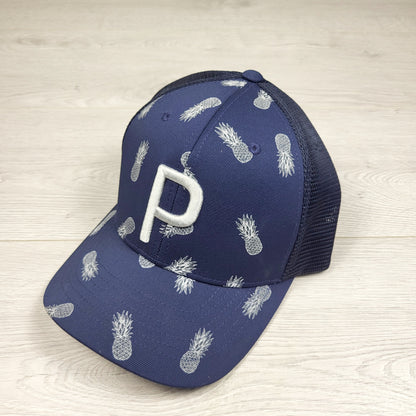 AART - Puma navy mesh backed pineapple cap. One size fits all