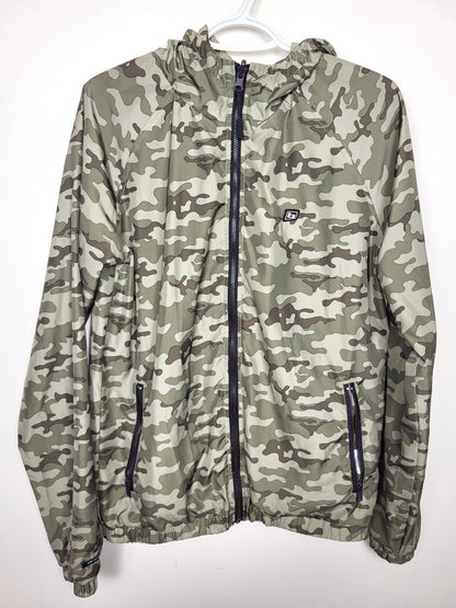 AART - Blend denim camouflahe reversible windbreaker. Men's Small