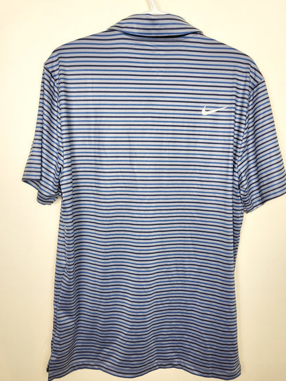 AART - Nike blue striped Dri-fit golf polo. Size small