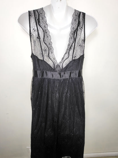 JLMB2 - Club Monaco black lace sleeveless midi dress. Size 8