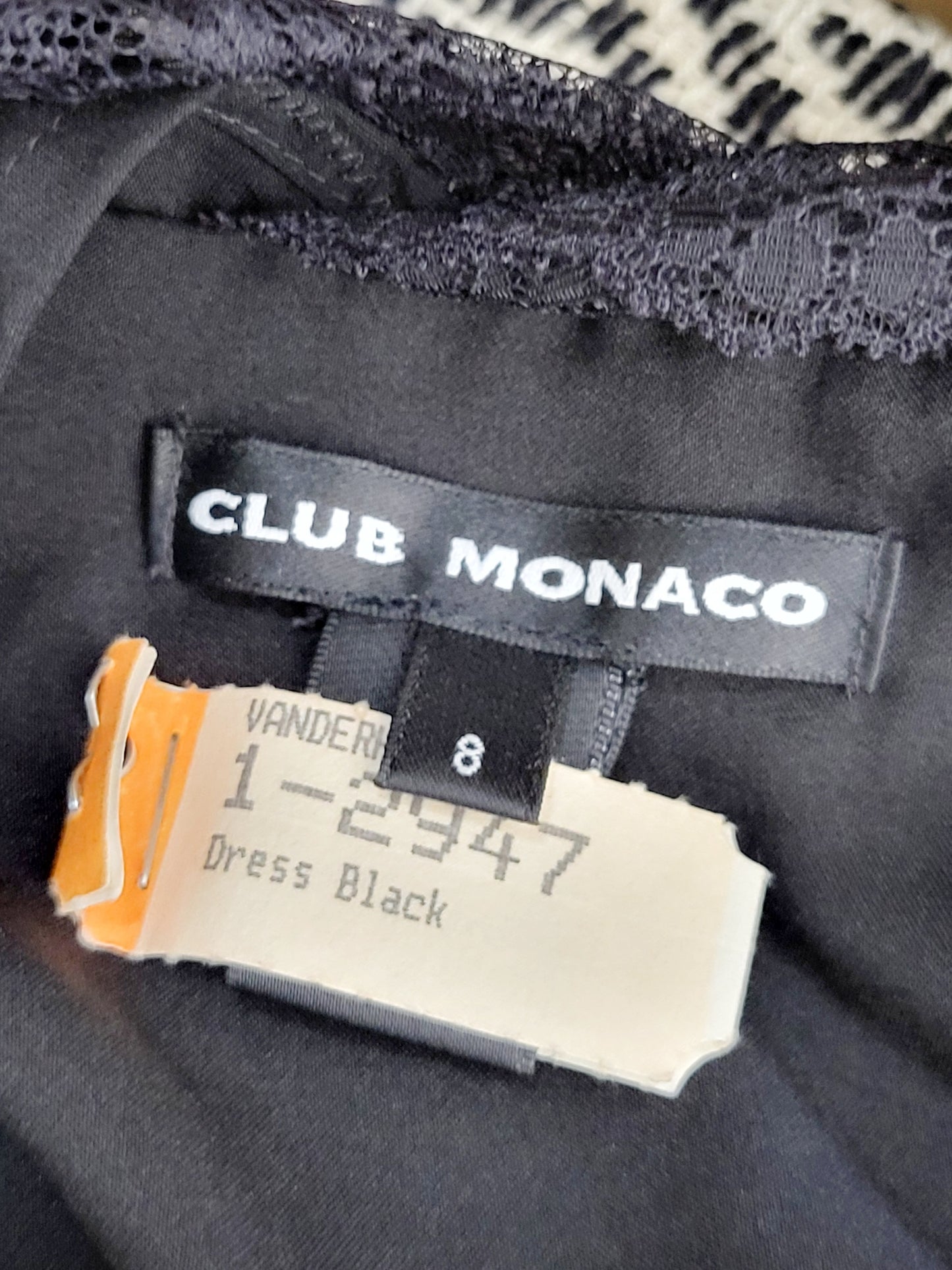 JLMB2 - Club Monaco black lace sleeveless midi dress. Size 8