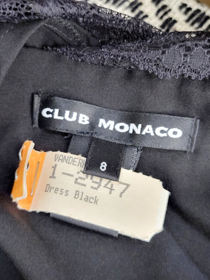 JLMB2 - Club Monaco black lace sleeveless midi dress. Size 8