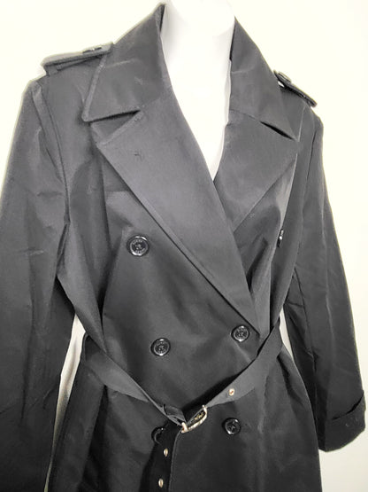 JLMB2 - Guess black double breasted belted trench coat. Size medium