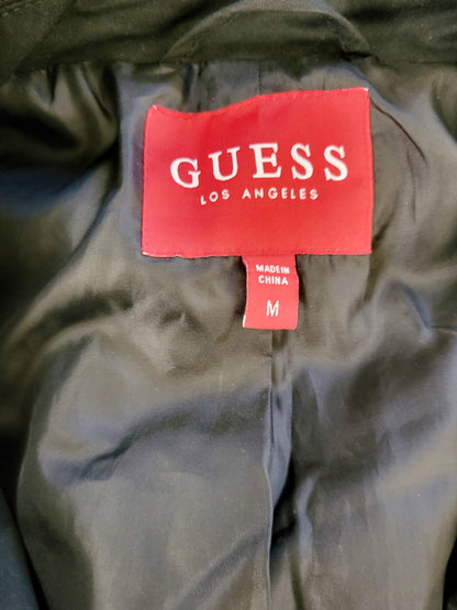 JLMB2 - Guess black double breasted belted trench coat. Size medium