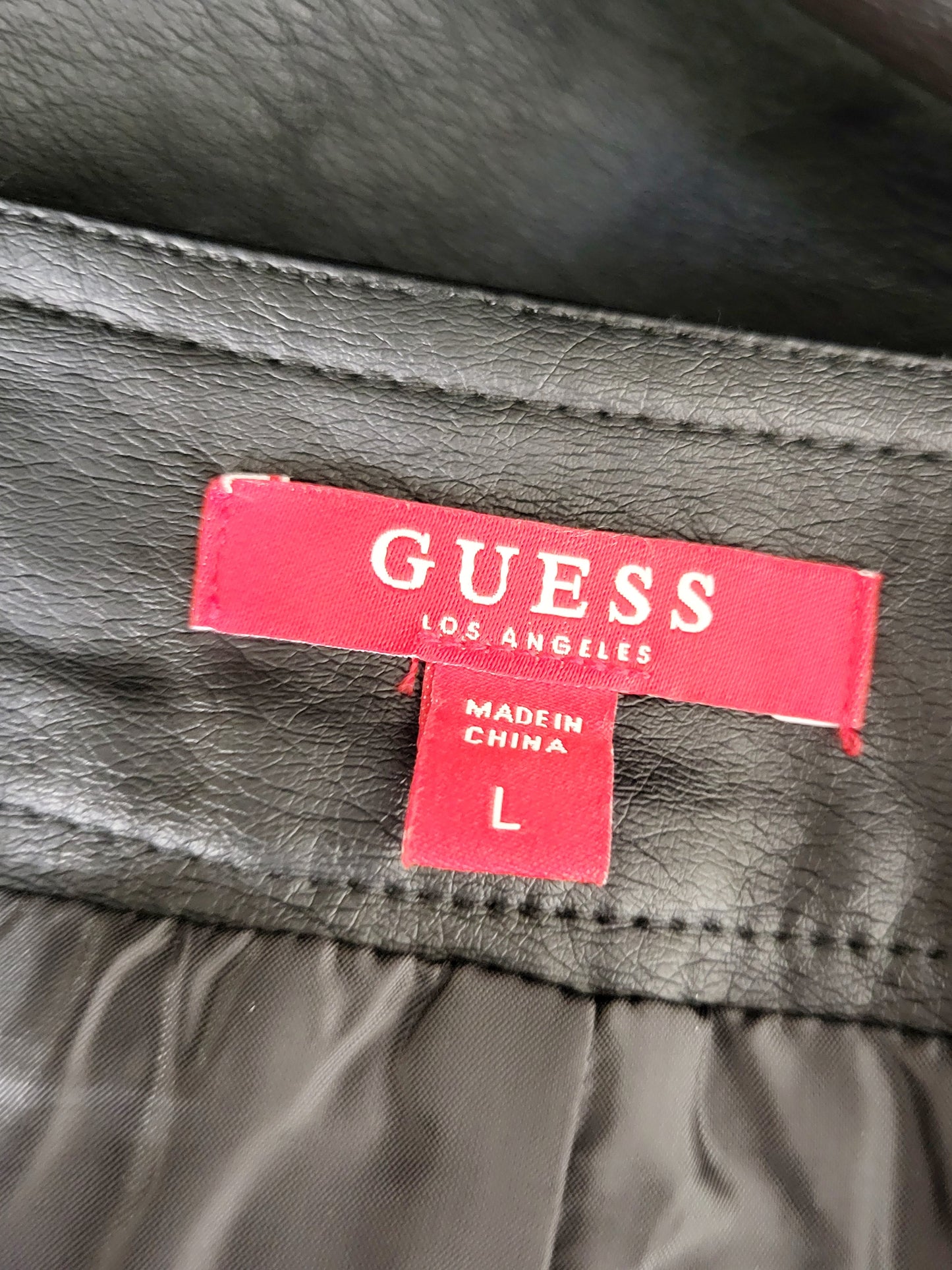 JLMB2 - Guess Loretta Faux-Leather Skirt. Size large