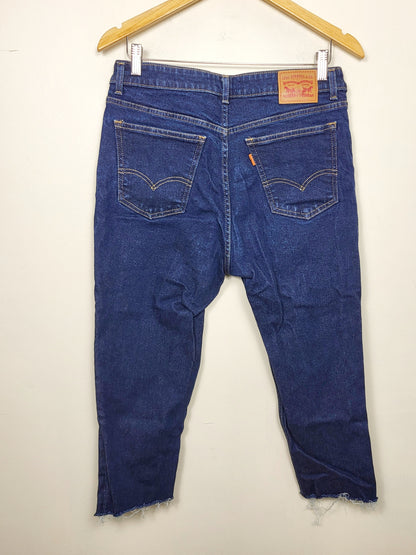 CHSP2 - Levi's 721 Vintage High Rise Skinny custom crop jeans. Size 31