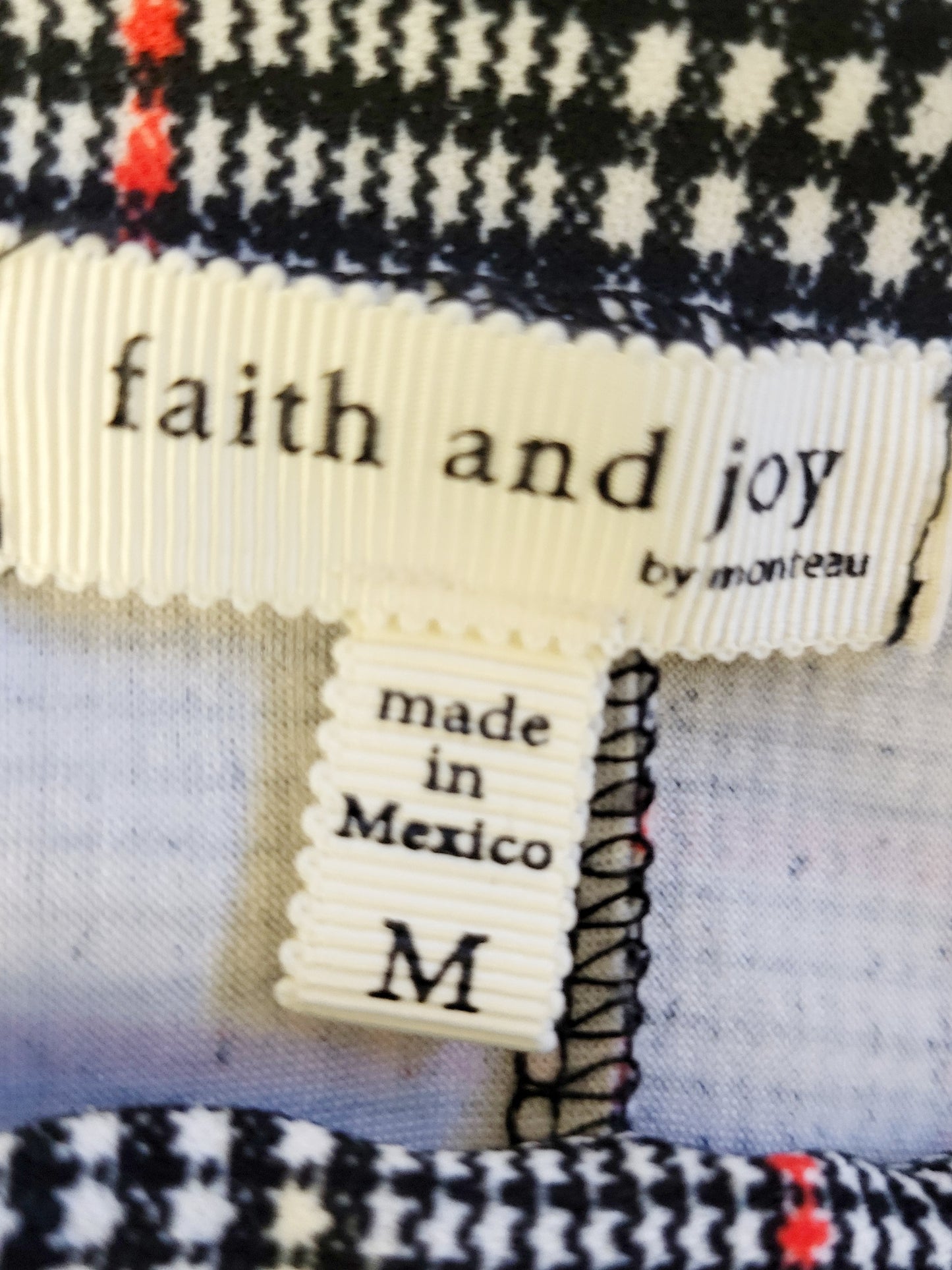 CHSP2 - Faith and Joy plaid fit 'n flare skirt. Size medium