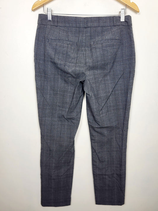 CHSP2 - Reitmans grey plaid straight leg trousers. Size 8 PETITE
