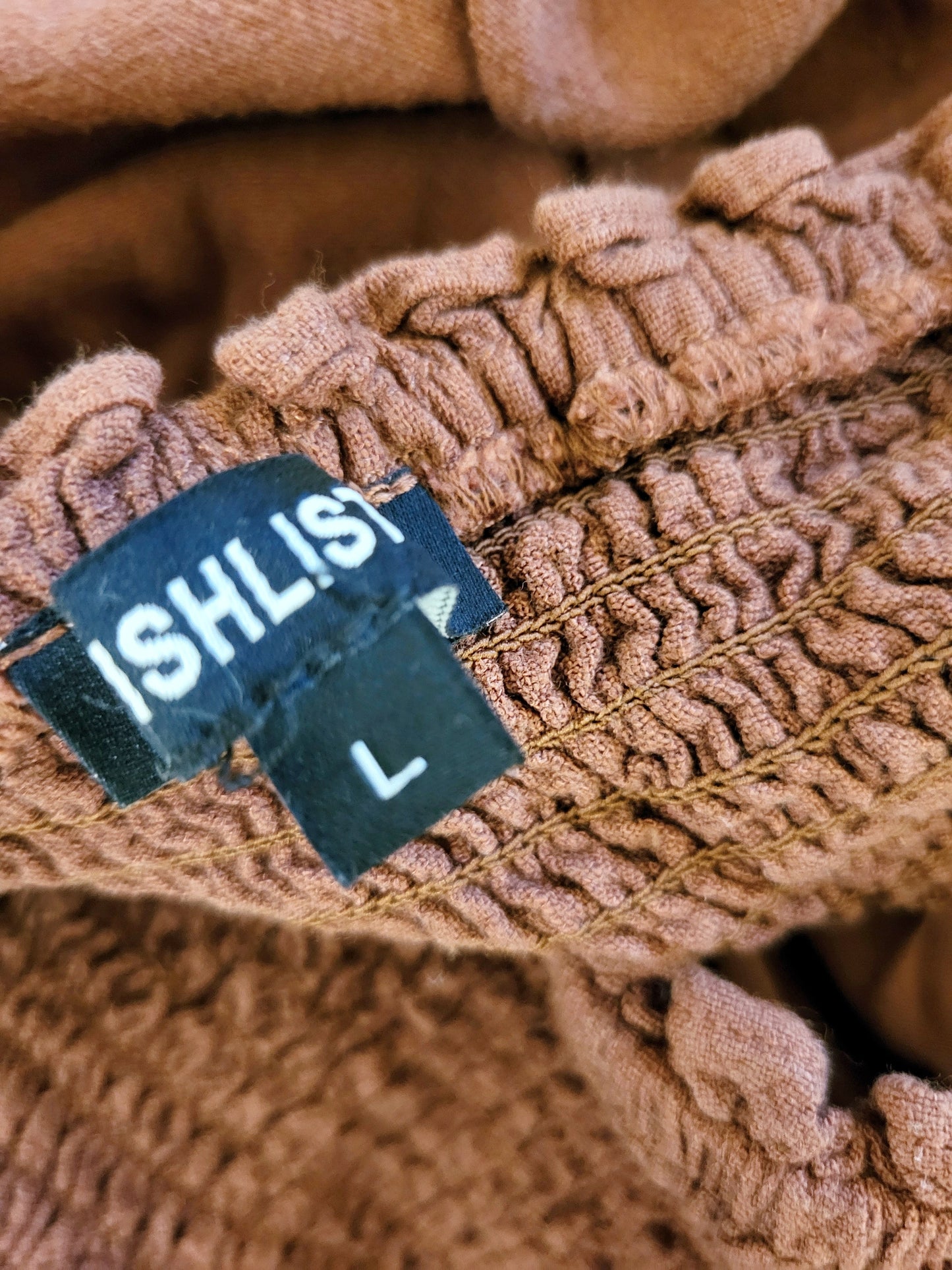 BRNA1 - Wishlist chocolate brown linen blend midi dress