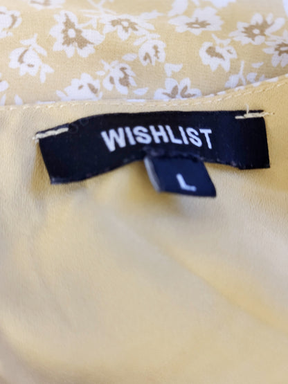 BRNA1 - Wishlist yellow floral pattern spaghetti strap maxi dress. Size large