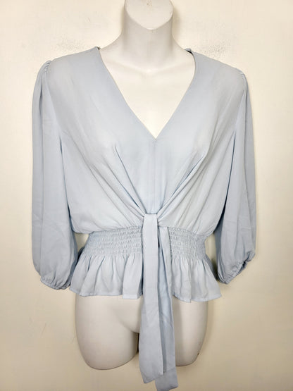 CHSP3 - Shinestar baby blue top. Size medium