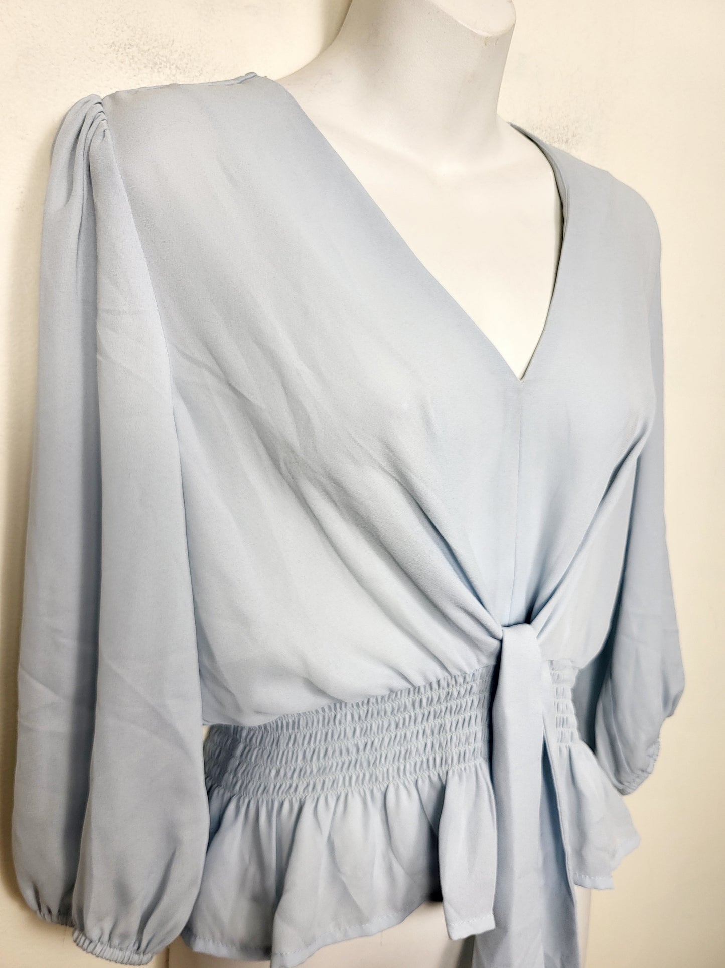 CHSP3 - Shinestar baby blue top. Size medium