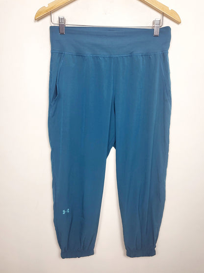 Under Armour teal cropped active joggers. Approx size small