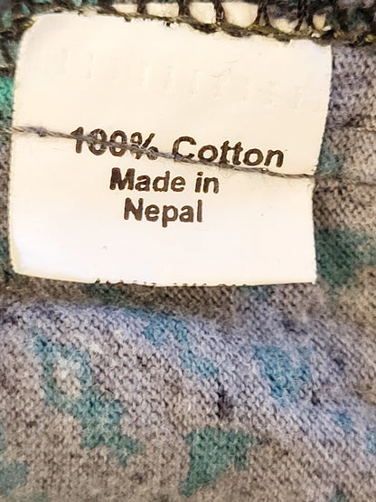 Leopards and Roses cropped wide leg pants with foldover waist. Size small