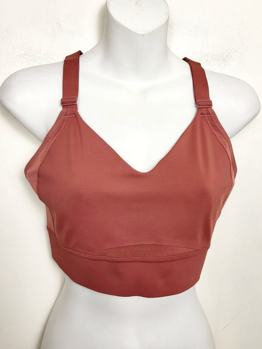Brooks terracotta Interlace run / sports bra. Size 36C/D