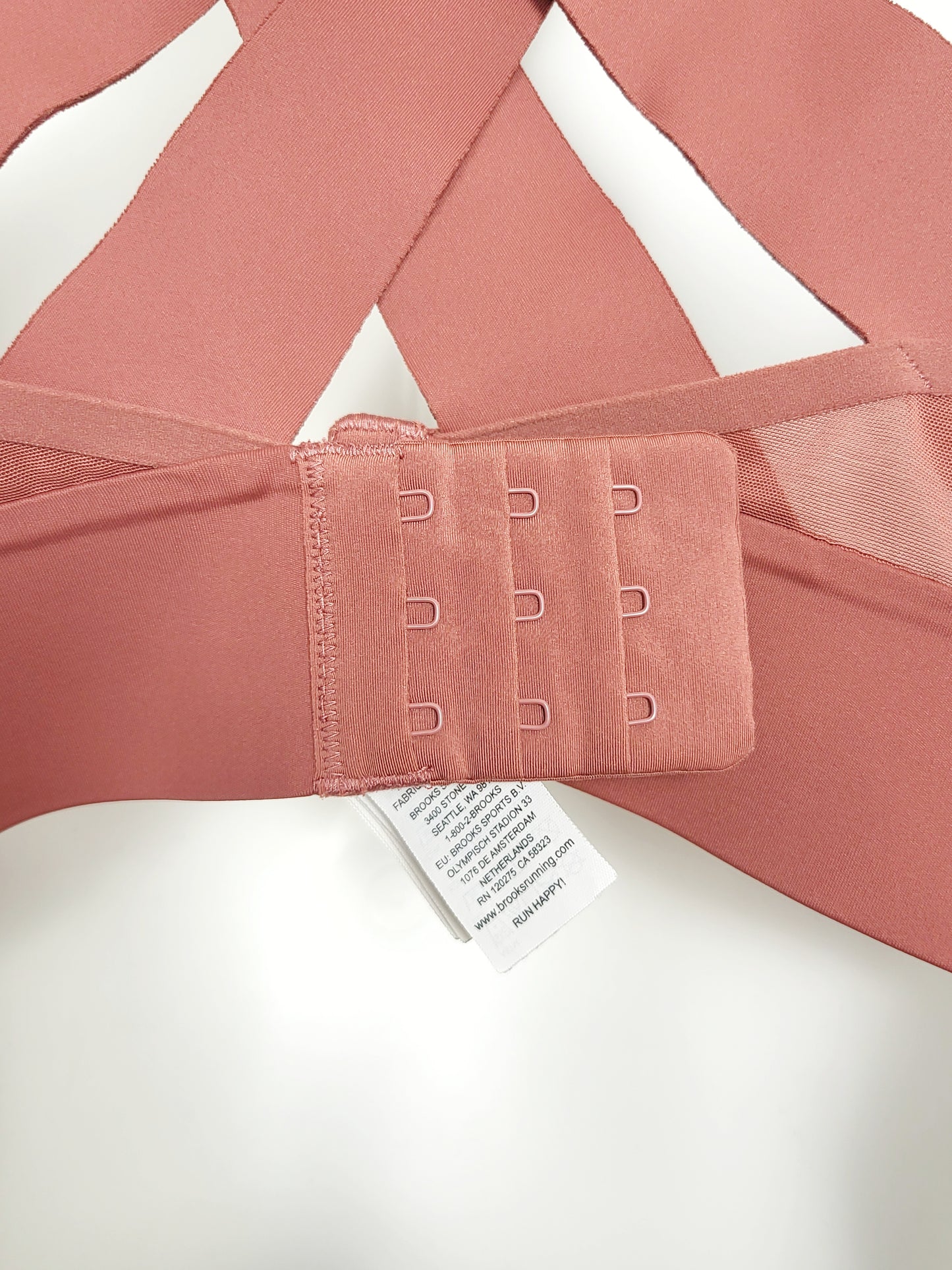 Brooks terracotta Interlace run / sports bra. Size 36C/D