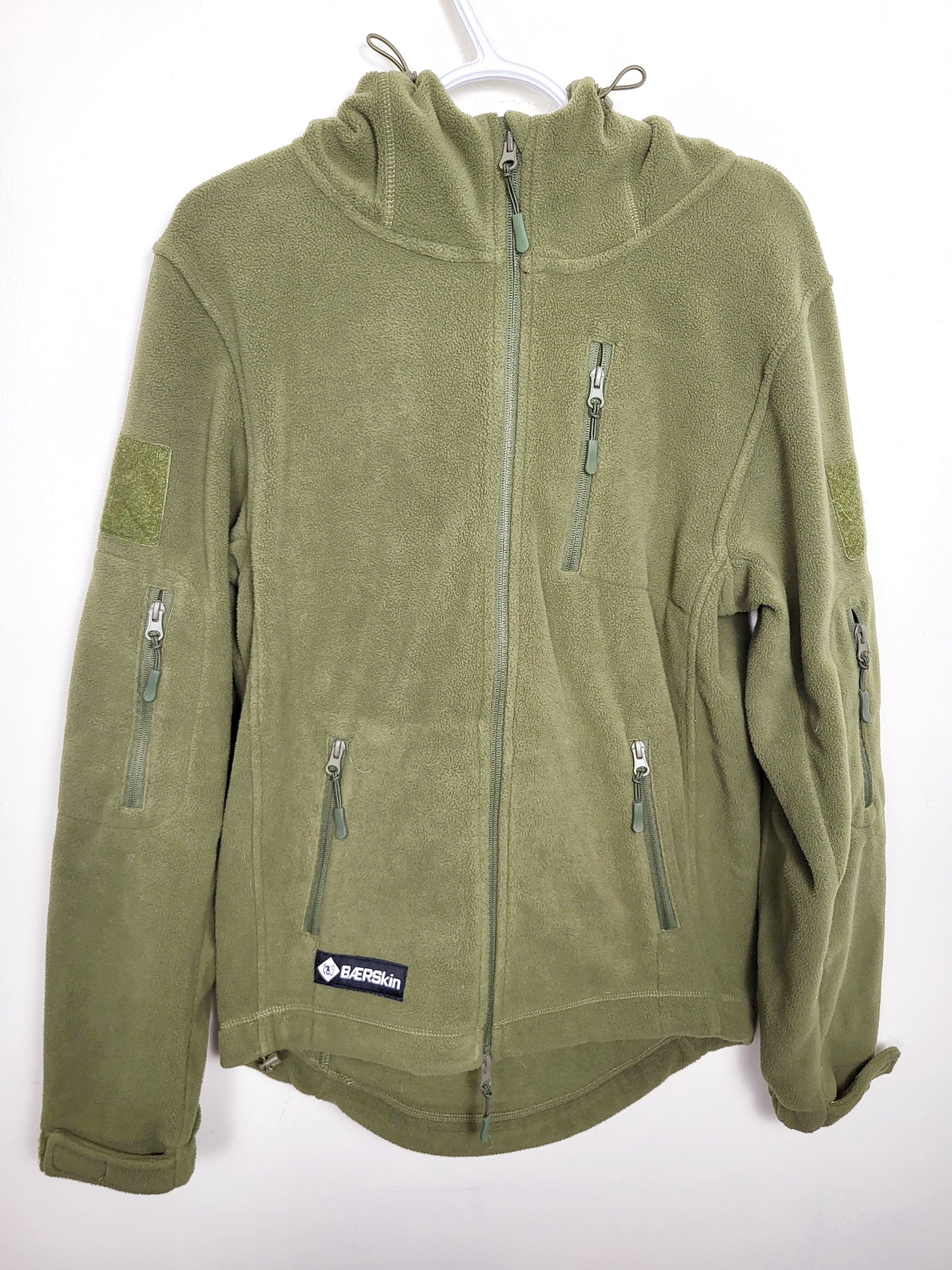 Baerskin green polar fleece tactical hoodie. Unisex size small - retails for $300 new