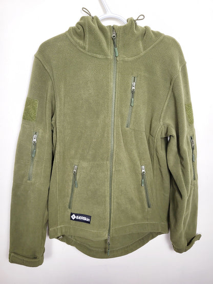 Baerskin green polar fleece tactical hoodie. Unisex size small - retails for $300 new