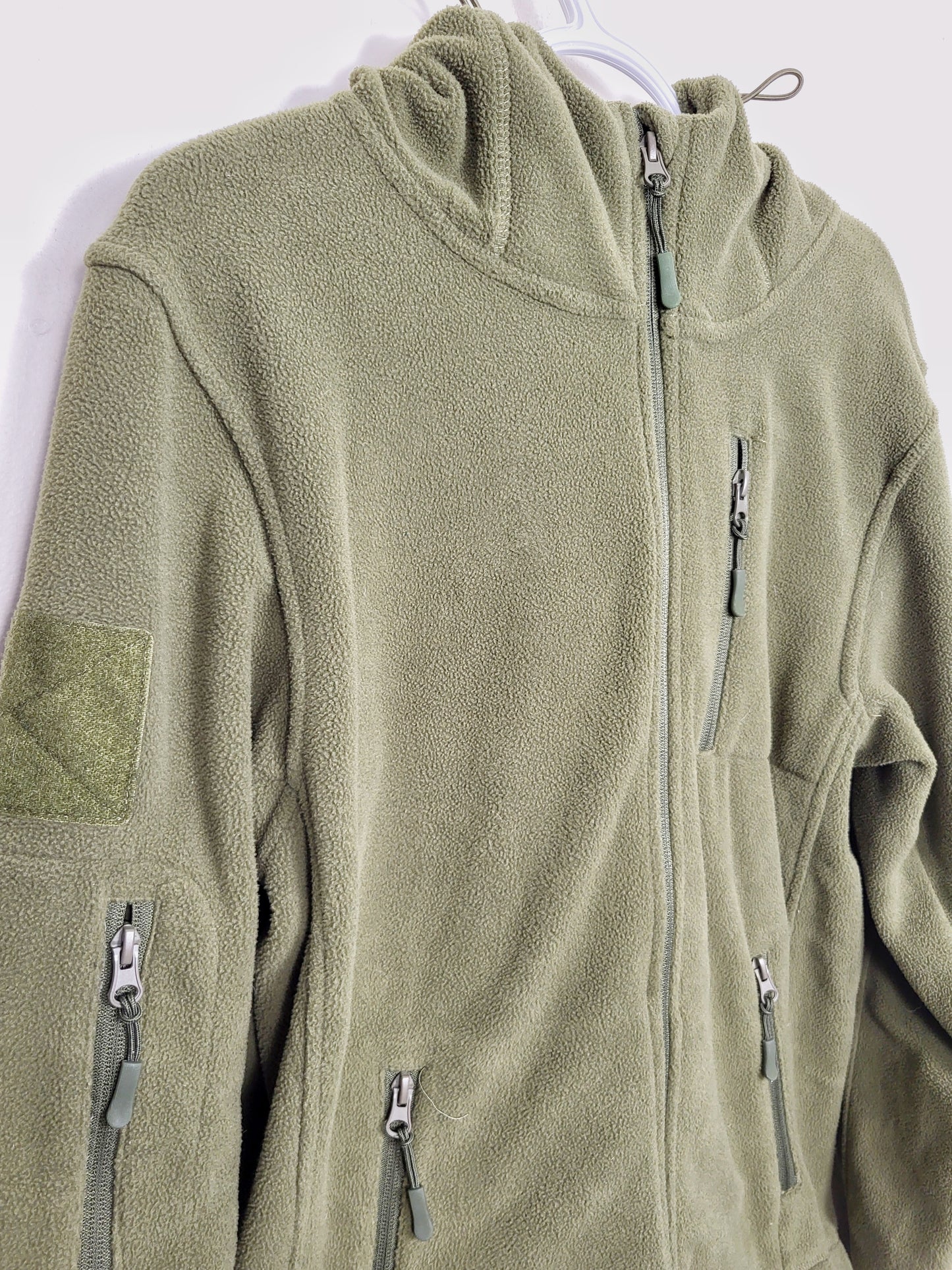 Baerskin green polar fleece tactical hoodie. Unisex size small - retails for $300 new