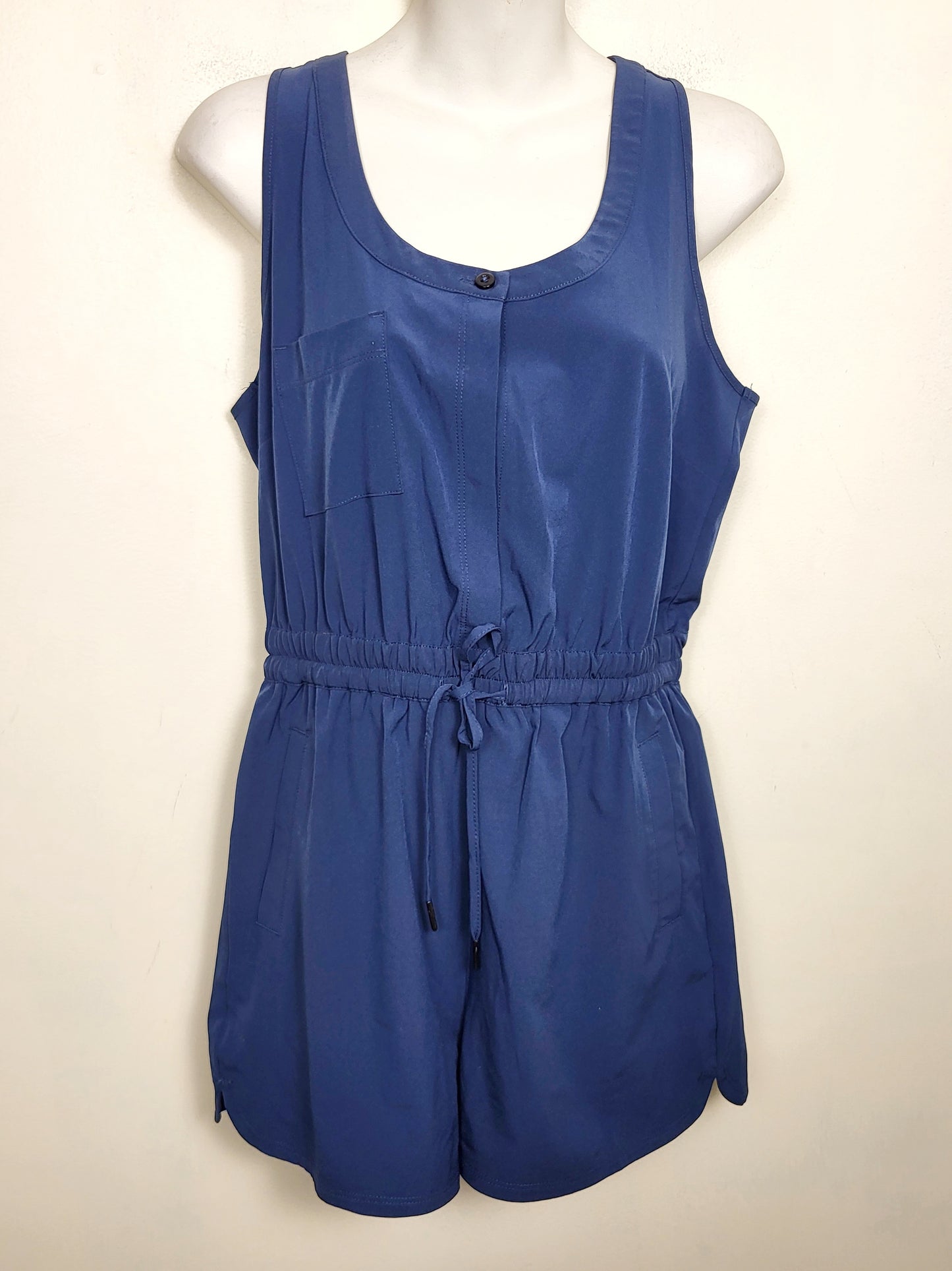 RW and Co blue lightweight sleeveless romper. Size small