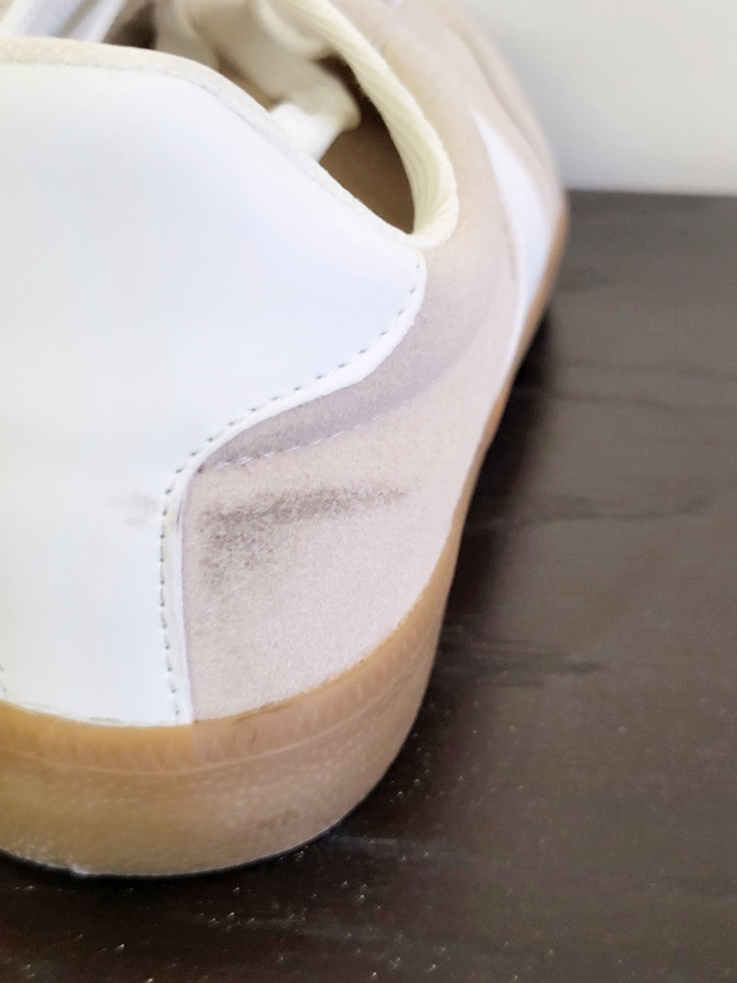 French Connection beige and white lace up "Austria" sneakers. Size 9 (ladies)