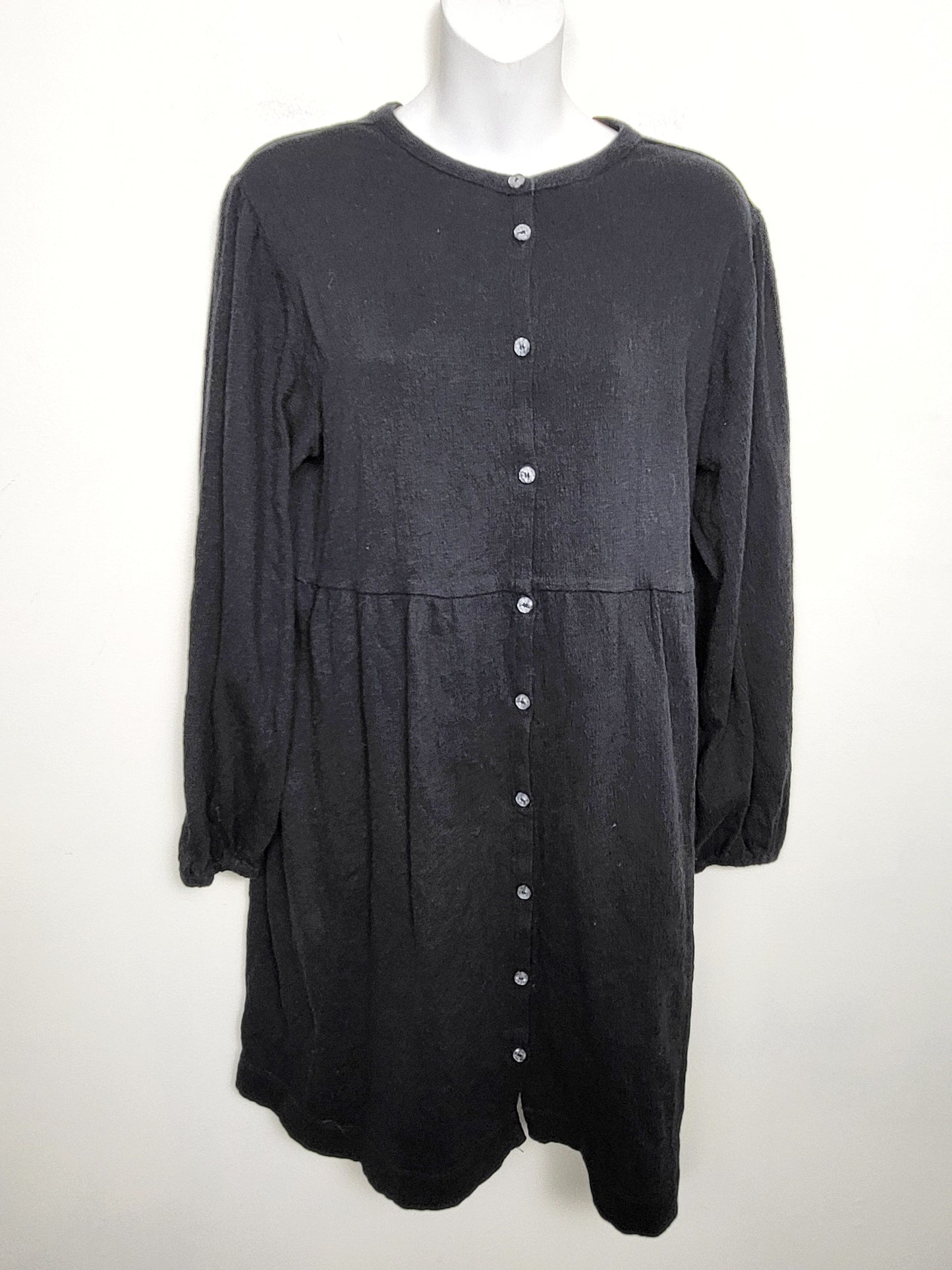 Richer Poorer black cloud weave button up dress. Size small