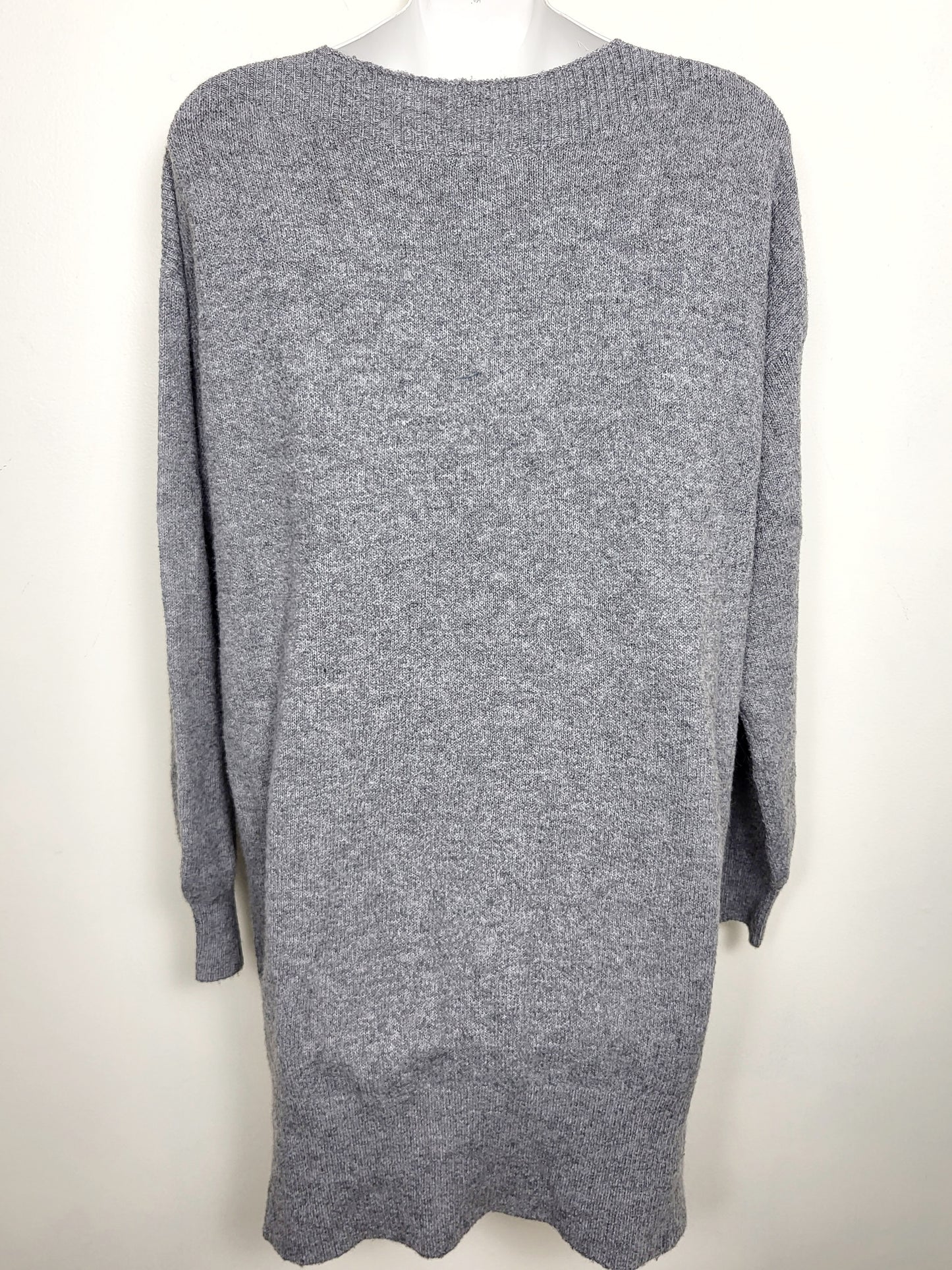 Noisy May grey oversized boat neck sweater dress. Size small