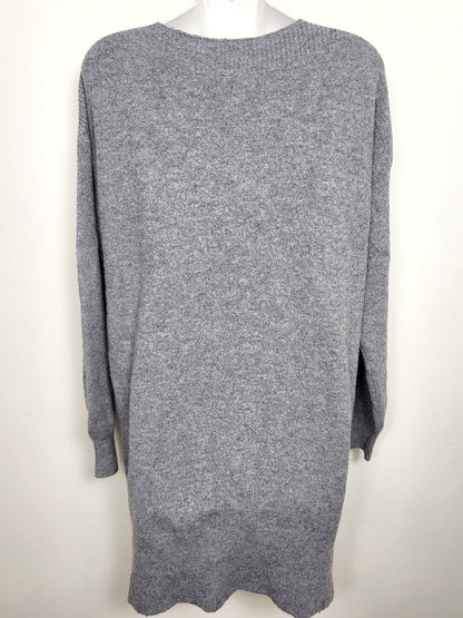 Noisy May grey oversized boat neck sweater dress. Size small