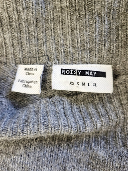 Noisy May grey oversized boat neck sweater dress. Size small