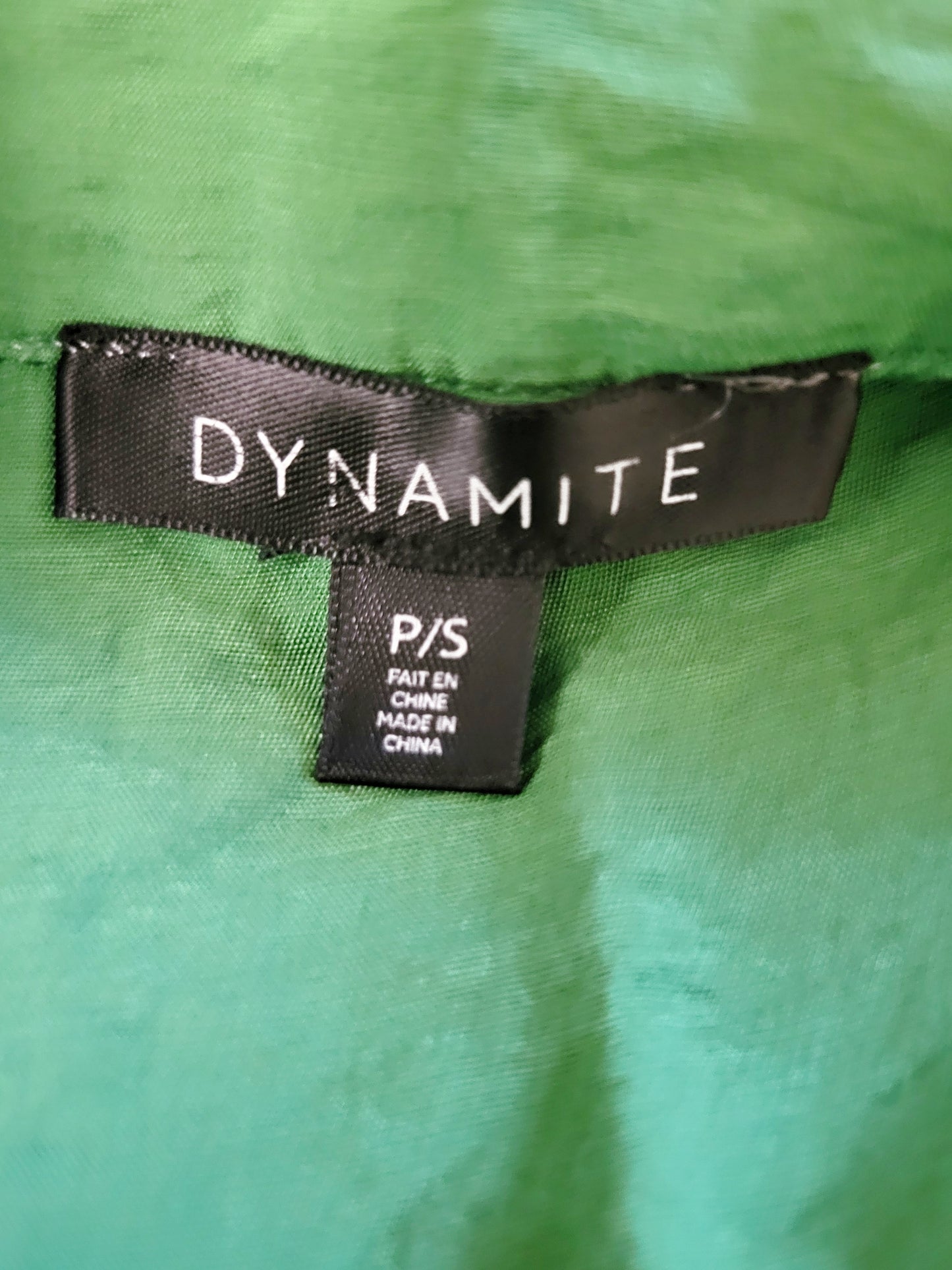 Dynamite green button down top. Size small