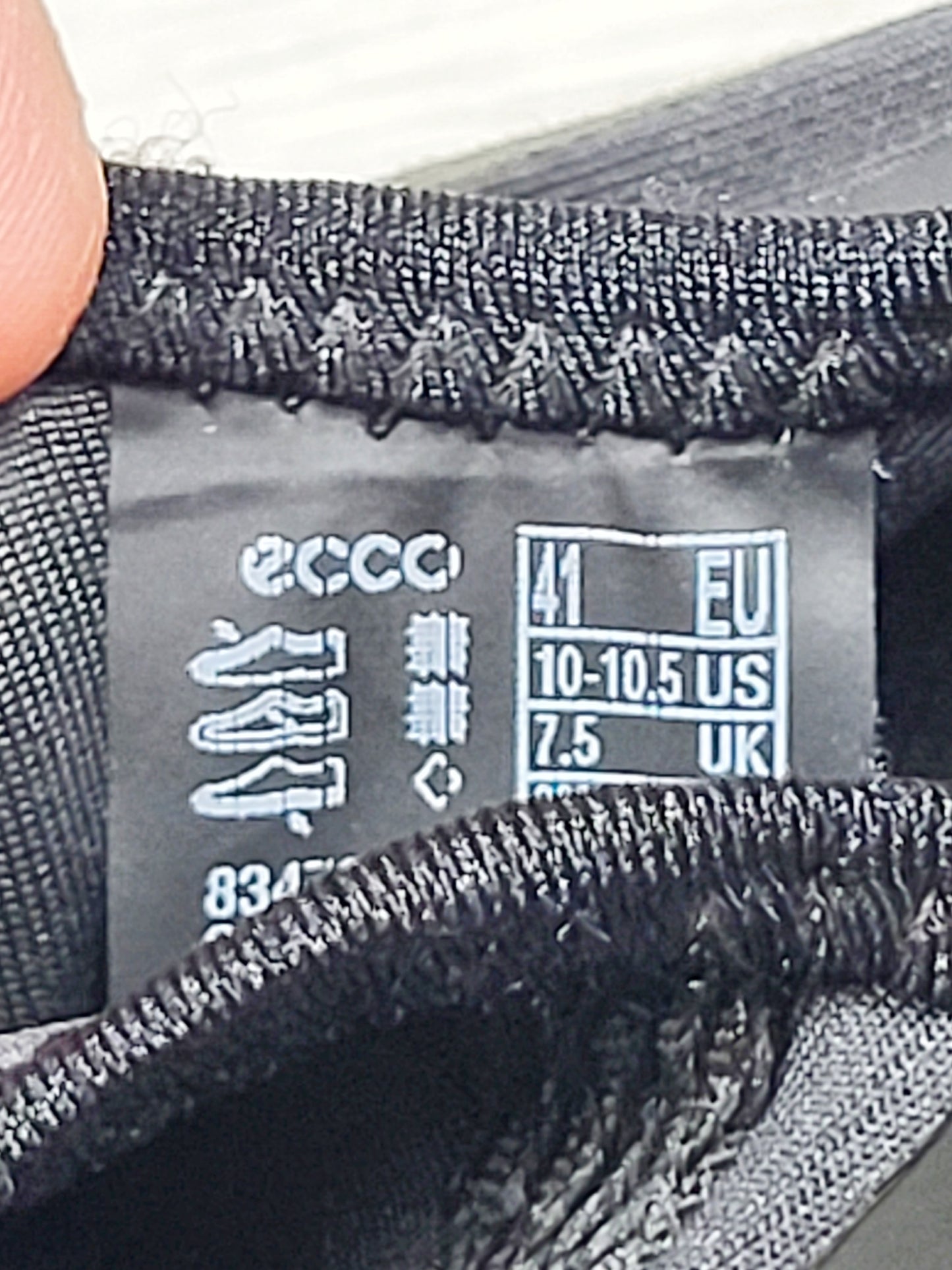 Ecco black slip-on waterproof sneaker. Men's size 10-10.5