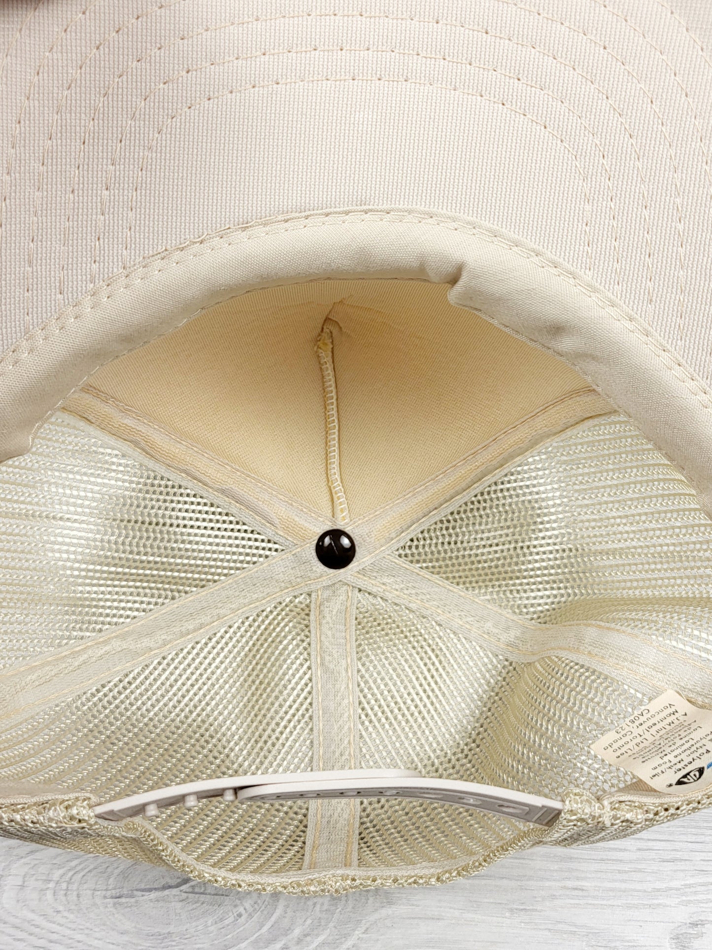 Vintage Finning Caterpillar bulldozer mesh snapback trucker hat.