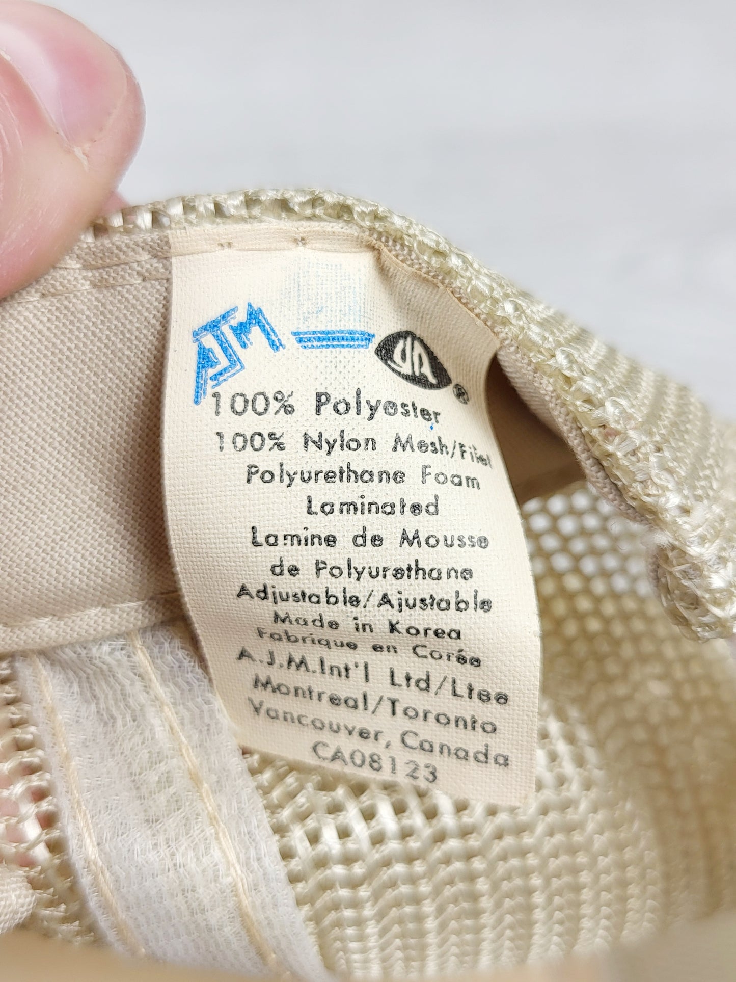 Vintage Finning Caterpillar bulldozer mesh snapback trucker hat.