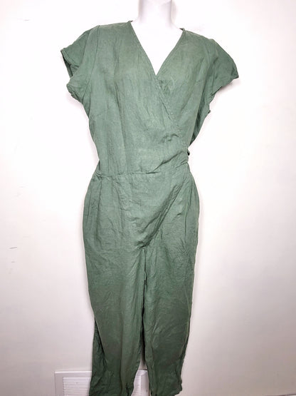 Not Perect Linen wrap style "Margaret" linen jumpsuit. Size large