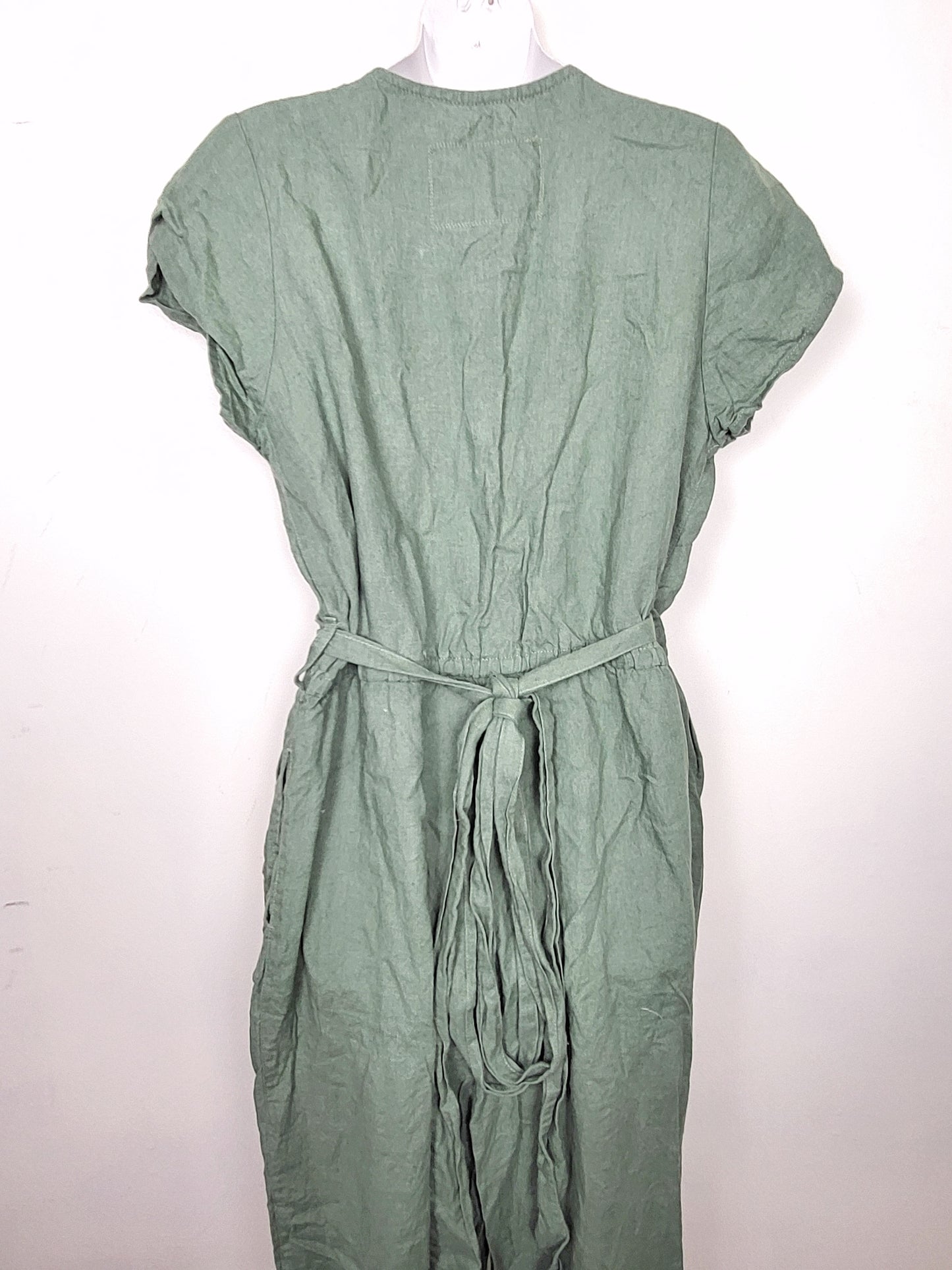 Not Perect Linen wrap style "Margaret" linen jumpsuit. Size large