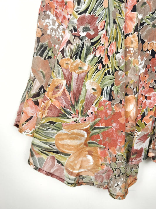 Le Chateau vintage floral print skirt. Size 5