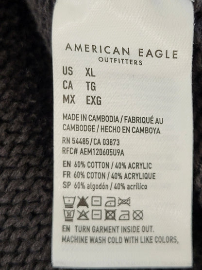 American Eagle grey v-neck oversized sweater. Size XL