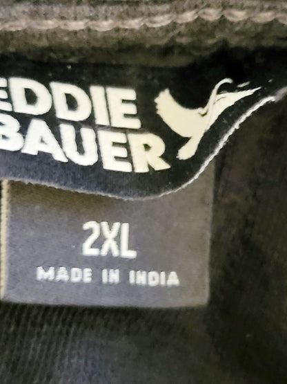 Eddie Bauer grey quilted button down shirt jacket. Unisex size 2XL