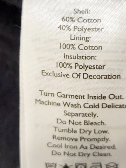 Eddie Bauer grey quilted button down shirt jacket. Unisex size 2XL