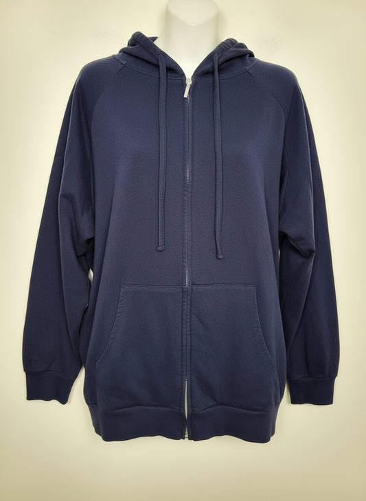 Zenana navy zip up hoodie. Size 3X